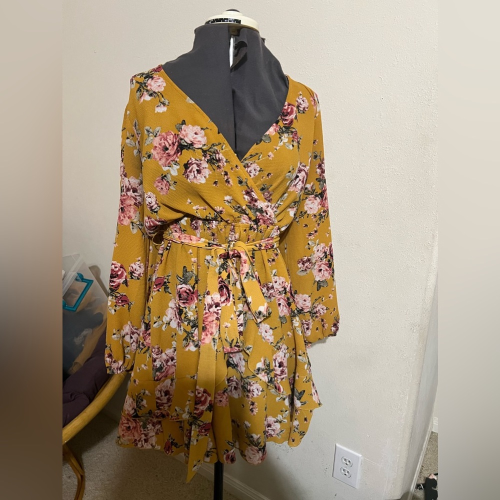 Yellow Floral Dress